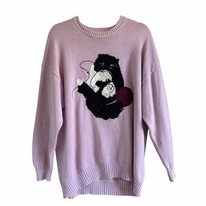 Aritzia Sundays Best Cotton Charm Cat Sweater Size small